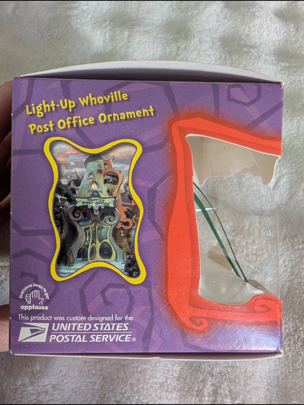 Vintage 2000 Grinch Light-Up Whoville Post Office Christmas Ornament